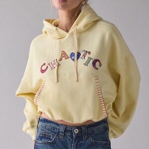 Urban Outfitters Out From Under Try Me Chaotic applique bubble hoodie sweatshirt